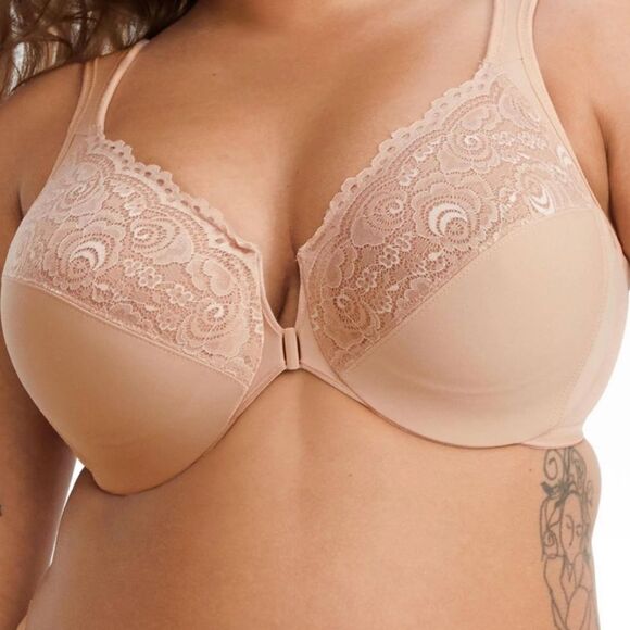 Glamorise WonderWire Front-Closure Bra Lot of 3 Tan Size 38DD - Picture 1 of 15